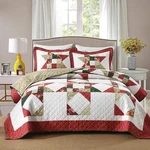 Luxury Cotton Quilt Bedding Set, 3-PIECE Reversible King Size, Vintage Design. Fixed Price $198.99.