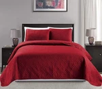 Mk Collection Diamond Bedspread Bed-cover Embossed Solid Red New (king/califo.... Fixed Price $51.76.