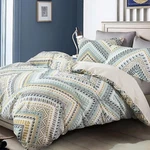 Sleepbella Comforter Size, 600 Thread Count Cotton King, Teal Geometric. Fixed Price $106.51.