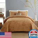 Liians Luxury Velvet Quilt Bedding Set Ultra Soft Comforter Elegant. Fixed Price $134.62.