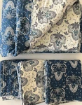 Pottery Barn King Reversible Daya Quilt Blue White 3 Euro Shams. Fixed Price $299.99.