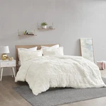 Intelligent Design Malea Shaggy Duvet With Quilted Box Full/queen, Ivory. Fixed Price $89.99.