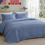 Year-round Soft Microfiber Quilt Set Elegant Basket Weave W/ Pillow Shams New. Fixed Price $60.77.