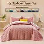 Luxury Velvet Bedspread Reversible Coverlet Quilted Soft Plush Bedding New. Fixed Price $31.99.