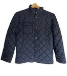 Polo Ralph Lauren Boys Blue Diamond Quilt Snap Chore Barn Jacket Pockets 10-12. Fixed Price $38.99.