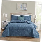 Chixin Botanical Cotton Quilt Size - Real FULL/QUEEN(88"X92") Smokey Blue. Fixed Price $91.55.