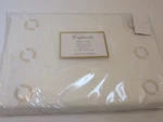 Capecchi 3 Piece Queen Sateen Duvet Cover Shams Off White Gold Embroidered Set. Fixed Price $249.95.