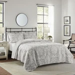 Laura Ashley Venetia Quilt Set 3PC 100% Cotton Reversible Natural Breathable. Fixed Price $129.99.