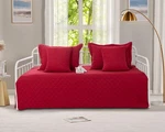 5-PIECE Burgundy Red Daybed Cover Set, Twin Bedding For All Season.... Fixed Price $68.25.