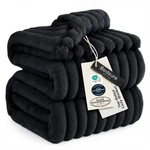 Bedsure Gentlesoft Queen Fleece Blanket 90X90 Black Throw. Fixed Price $59.99.