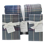 Pottery Barn Woodrow Plaid King Duvet Cover 2 Standard Sham Blue Bedding Cotton. Fixed Price $249.99.