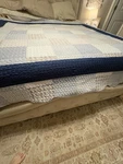 Blue Patchwork Quilt Full/queen Farmhouse Cottage Coastal Bedding. Fixed Price $35.00.