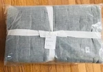 Pottery Barn Belgian Flax Linen Waffle Quilt Chambray Blue Queen 2 Std Shams 3P. Fixed Price $299.00.