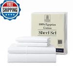 Kotton Culture 4 Pc King Sheet Set - 100 Egyptian Cotton Premium Hotel Luxury. Fixed Price $141.30.