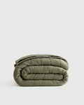 Nwot Quince Organic Airy Gauze Box Quilt Olive Green King Cal New. Fixed Price $69.00.