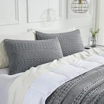 Waffle Weave Dark Grey King Sham Set Of 36LX20W Vhc Brands. Fixed Price $24.95.