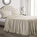 Lush Decor Ruffle Skirt Bedspread Set 3PIECE Luxurious Farmhouse Bedding El.... Fixed Price $124.77.