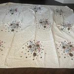 Bella Lux Cotton King Embroidered Coverlet Preowned. Some Yellow Stains.. Fixed Price $50.50.