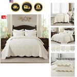 Oversized Queen Bedspreads 110X106- Quilt Bedding Sets 3-PIECE, Re.... Fixed Price $129.30.