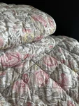 Martha Stewart Lula Floral Queen Quilt Sham Set Pink Cottage Reversible Cotton. Fixed Price $105.00.