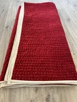 Pottery Barn Ruby Velvet Cotton Reversible Channel Stitch Quilt Queen 96 X92 Euc. Fixed Price $129.99.
