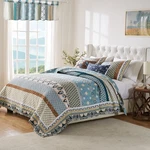 Greenland Home Thalia Quilted Bedding Set, 3-PIECE Twin/xl, Blue. Fixed Price $118.99.