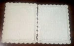 Pair Lamont Home Off White Cream Color Quilted Scalloped Cotton Shams-standard. Fixed Price $24.00.
