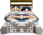 Cozy Grey Full-queen Quilt Set Soft Cotton Bedspread & Pillow Shams. Fixed Price $363.99.
