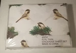 Nwt White Floral Winter Twin Bird Chickadee Sheet Collections. Fixed Price $22.95.