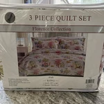 Spirit Linen Fish King Quilt Set 2 Shams Florence Collection. Fixed Price $55.00.