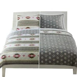 Reversible & Shams Set Aztec Geometric Quilted Full Queen Bed Cover 3 Pc. Fixed Price $87.88.