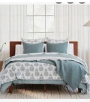 Coyuchi King Quilt Flores Tidal Reversible Cotton Handstitched Organic Nwt. Fixed Price $259.97.