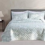 Kasentex Lightweight Botanical Green Floral Quilt Set - All Season Bedding. Fixed Price $77.99.
