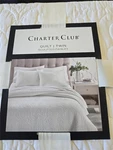 #= Charter Club Quilt Twin Paisley Sculpted White Cotton Washable Oeko Tex New. Fixed Price $50.39.