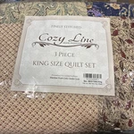 Cozy Line Home Fashions 3 Piece 100% Cotton King Size Quilt Set. Fixed Price $75.00.