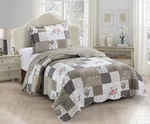 Brilliant Sunshine Rose And Grey Toile Patchwork, 2-PIECE Quilt Set With 1 Sh.... Fixed Price $48.27.