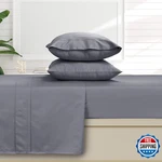 Tribeca Living Calif King Egyptian Cotton Sateen 6-PIECE Bed Sheet Set Solid Sof. Fixed Price $117.11.