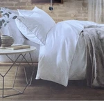 New! Nordstrom Organic Cotton White 3-PC Grey Edge Queen Duvet/sham Set. Fixed Price $89.99.