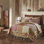 Primitive King Quilt Set Tan Pip Vinestar Cotton Vhc Brands. Fixed Price $199.40.