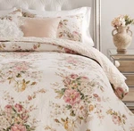 Rose Grace Romance 3PC Queen Quilt Set : Cozy Cottage Chic Pink Shabby Flowers. Fixed Price $89.45.