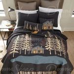 Donna Sharp Moonlit Cabin Quilted Rustic Country Lodge ** Twin Bedding New. Fixed Price $150.00.