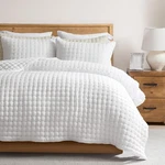 Wdcozy White Size Quilt Bedding Queen, (gold Cross Stitching). Fixed Price $70.85.