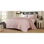 Cannon 3-PIECE Quilt Set King Channel Stitch Burnished Lilac (old Rose/pink). Fixed Price $52.48.