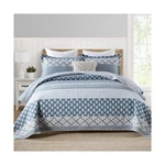 Kaloola Blue Quilt King Size, 100% Cotton Floral Striped Bedding S.... Fixed Price $143.80.