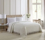 Beatrice Home Fashions Medallion Chenille Bedspread, King, Ivory. Fixed Price $101.79.
