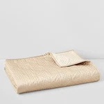 Hudson Park King Coverlet Gold Champagne Rippled Quilted Rtl $470. Fixed Price $199.99.