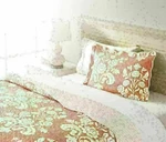 Nip Home Classics 2 Quilted Standard Size Pillow Shams Sarah Sunset Damask. Fixed Price $29.99.