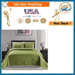 Mk Collection King/california Microfiber Bedspread 118X106 Sage Green. Fixed Price $41.39.