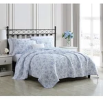 Laura Ashley Bedding Blue Floral Walled Garden Full Queen Cotton Quilt Set New. Fixed Price $49.00.