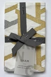 West Elm Embroidered Fading Triangle King Sham Stone White Yellow For Duvet. Fixed Price $16.99.